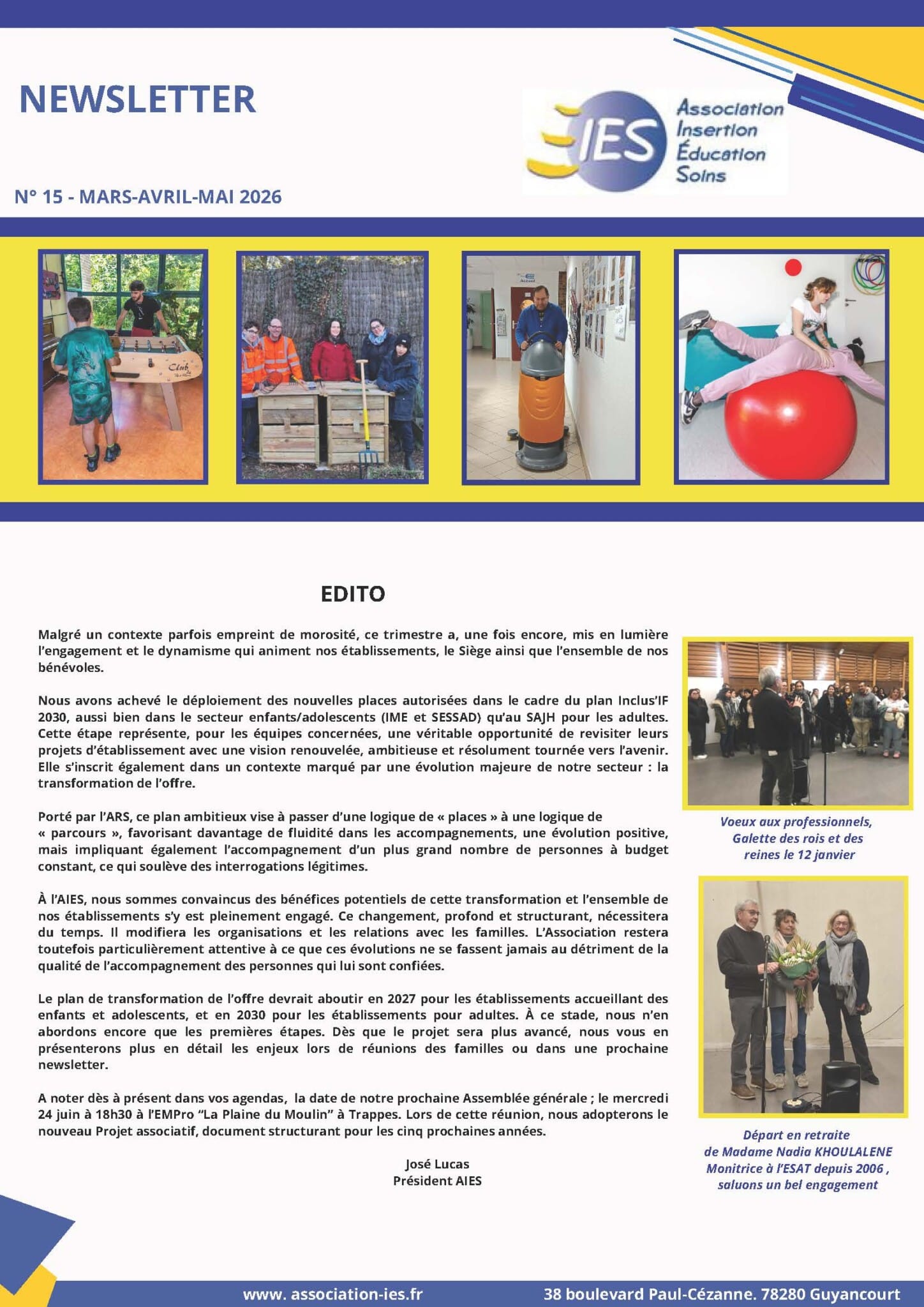 Newsletter Mars Avril Mai 2026